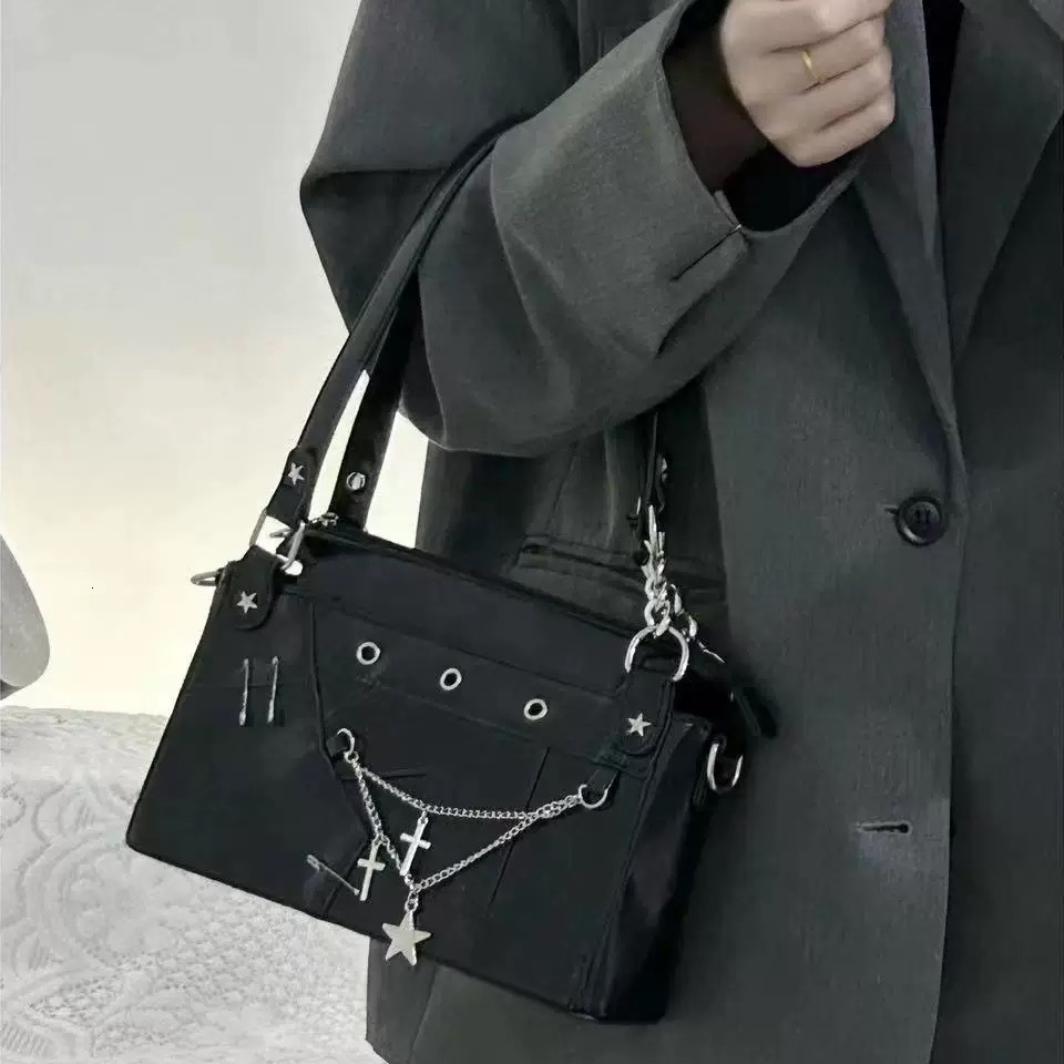 designer Japanese Style Niche Transparent Pain Bag Fashion New Y2K Commuter Bag Casual Chain Shoulder Crossbody Bag JK Uniform Bag