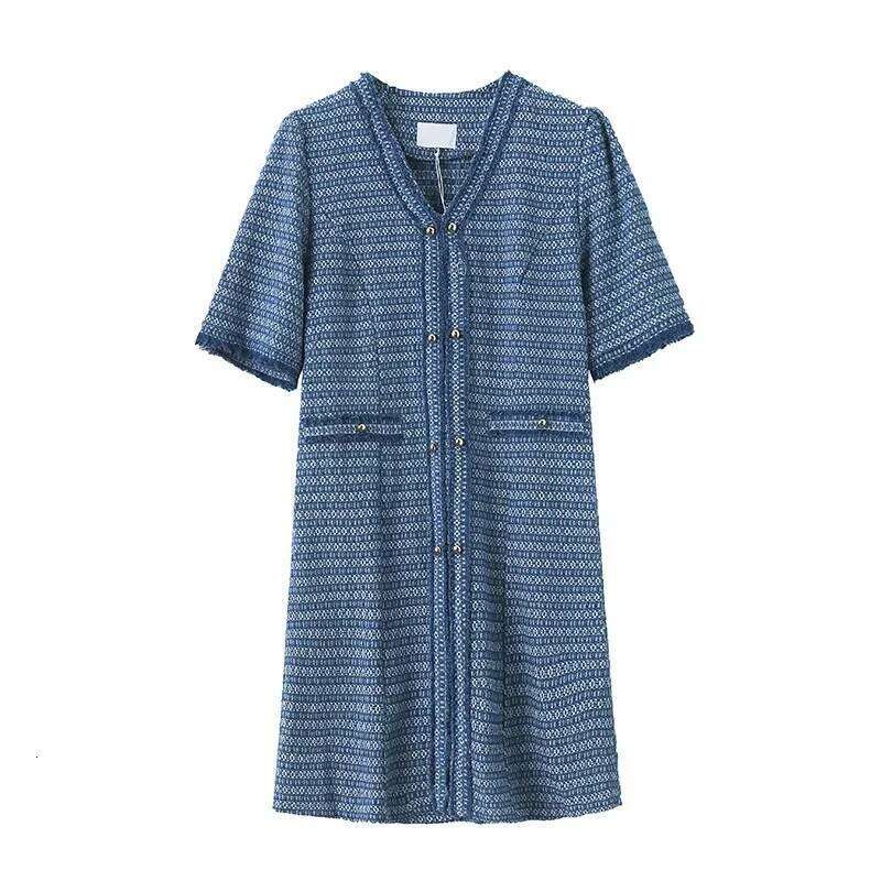 Plus Summer New plus Size Women's Loose Slimming French Style Little Fragrance Wind Denim Dress Comfortable Fit Ma... High quality, fashionable, 