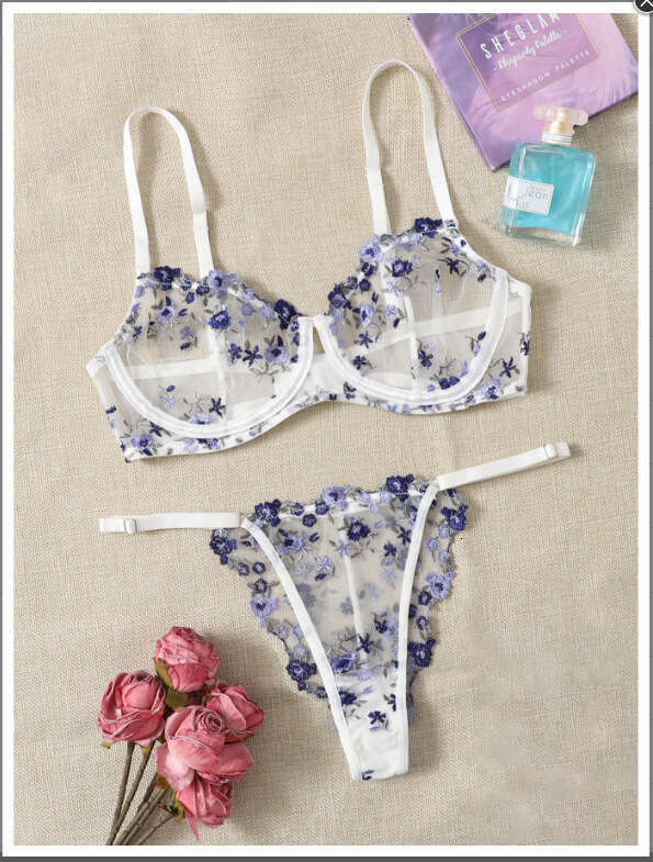 Spell Lingerie Porn Suits INS Hot Selling Sexy Set Embroidered Floral Passion Underwear Sexy Lingerie