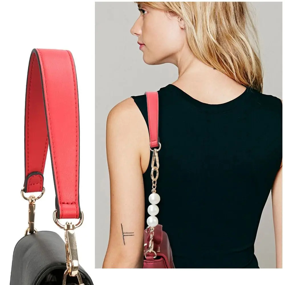 Leather Bag Strap Handbags Handles For Handbag Short Bag Strap Purse Strap Golden Buckle Replacement Bag Belt Band 250530