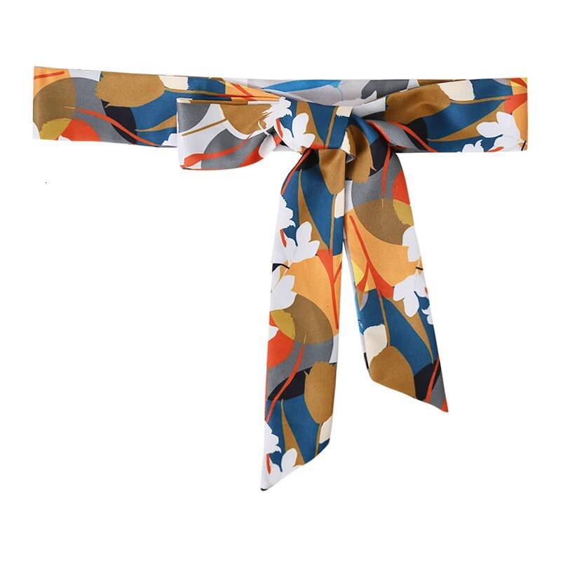 NEW Women's Dress Jeans Decorative Bow Belt Retro Printing Twill Waist Summer Bag Hats Ribbons Women Silk Neckerchiefs 5X150CM