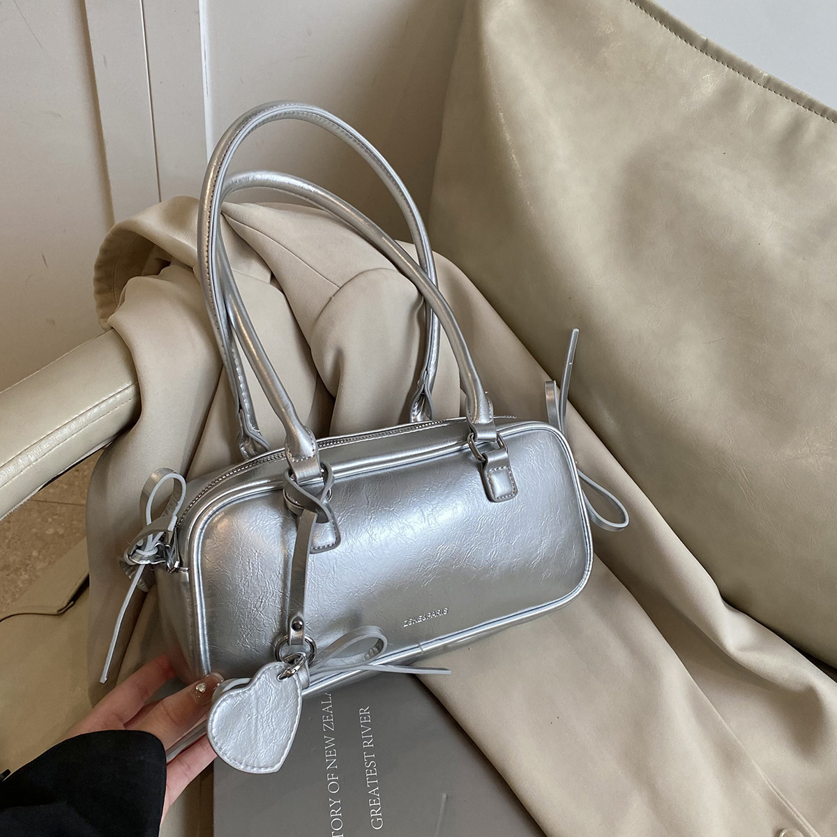 designer Super Popular Ballet Style Bowknot Underarm Small Bag for Women 2025 New Fashion Baguette Bag High-Quality Texture Shoulder Bag