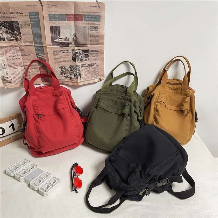 Handheld Denim Double Shoulder Bag 2025 New Backpack