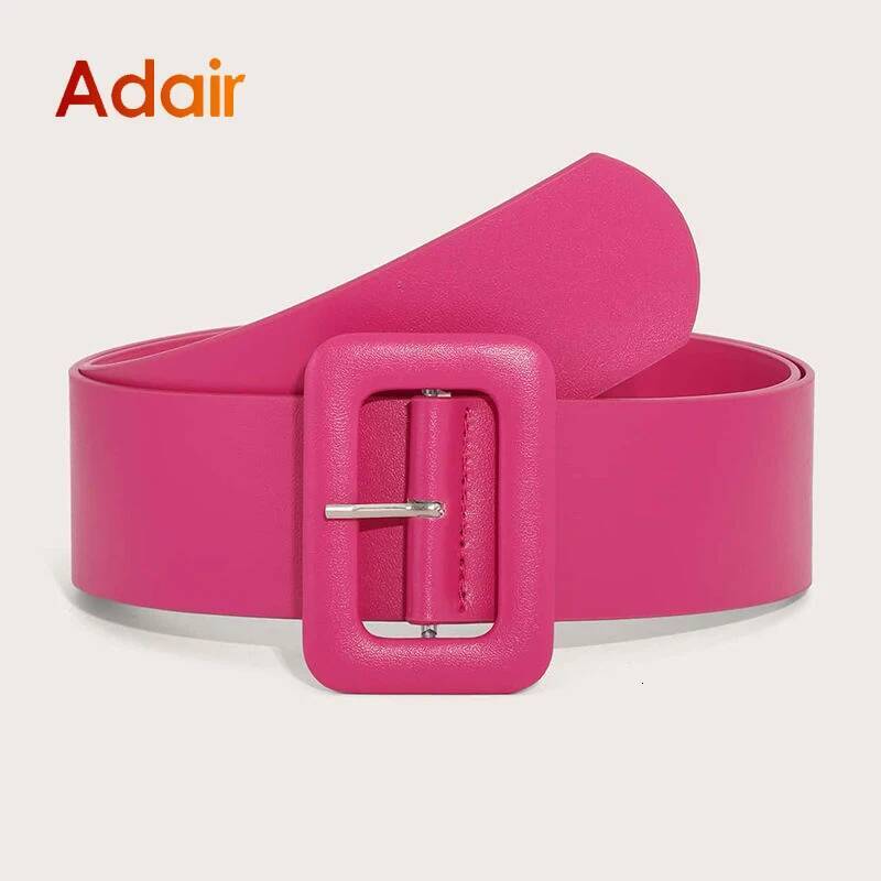 for Dress Simple Women's Wide PU Leather Fashion Designer Brand Belt Female Black PinkStrap DT167