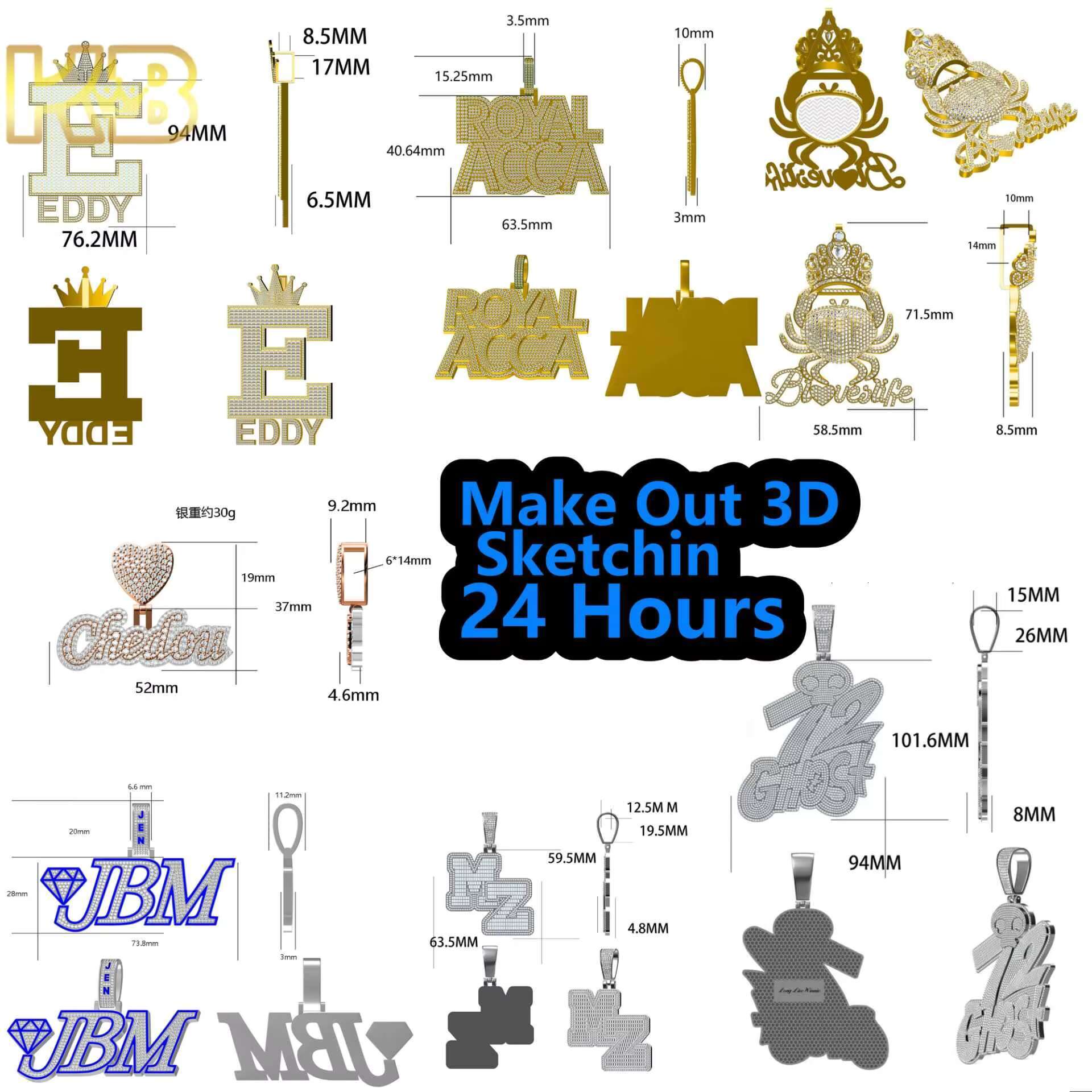 925 Silver Custom Letter Necklace Pendant Moissanite Stones Iced Out Finish Stylish Unique Jewelry Perfect Special Moments