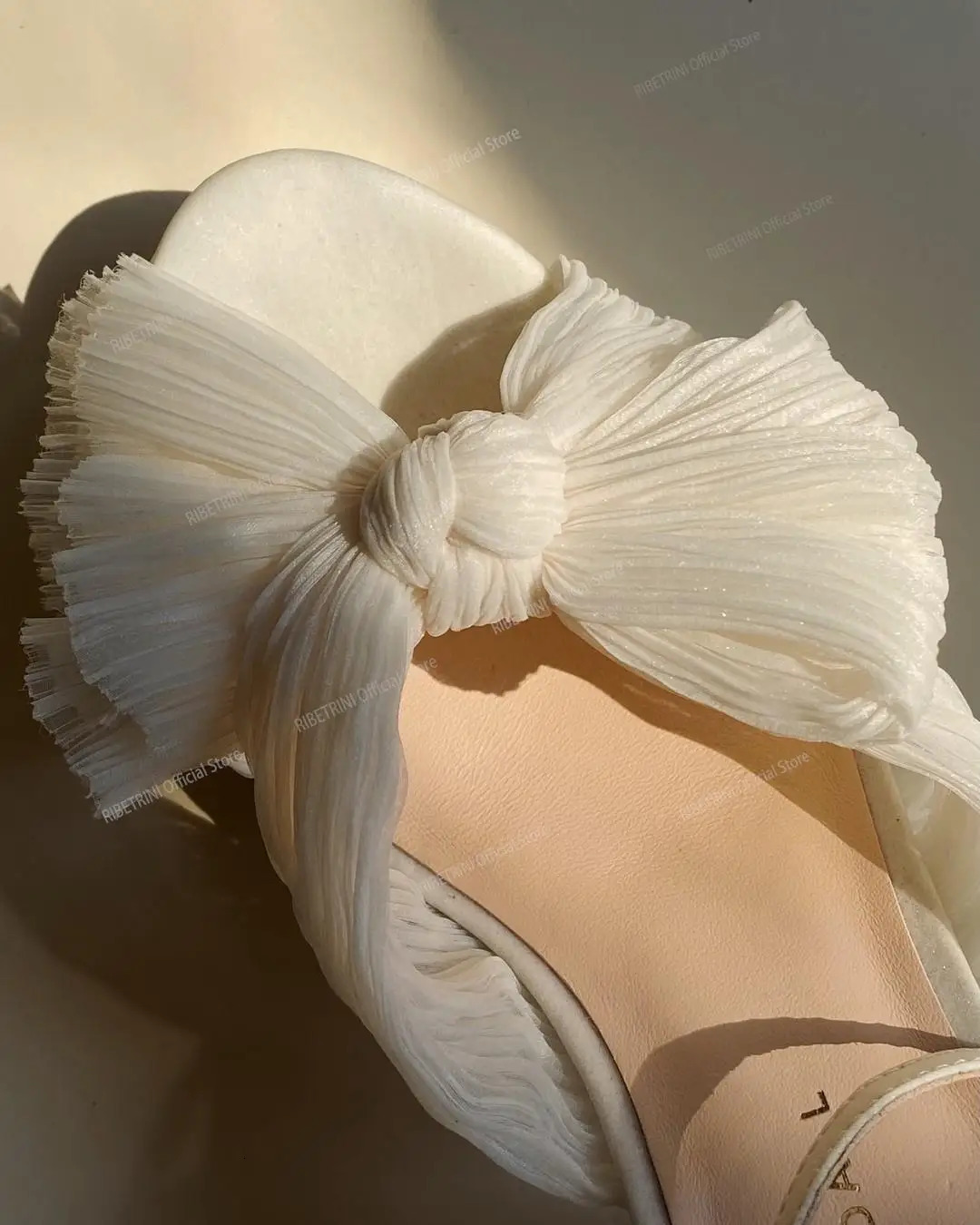 Ankle Strap Sandals For Women Bow Knot Open Toe Wedding Shoes Summer Chunky Heel Elegant Comfy 250528