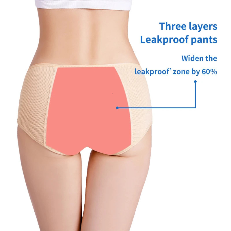 3PCS Leak Proof Menstrual Panties Period Physiological Pant Waterproof Briefs Plus Size period underwear 250526