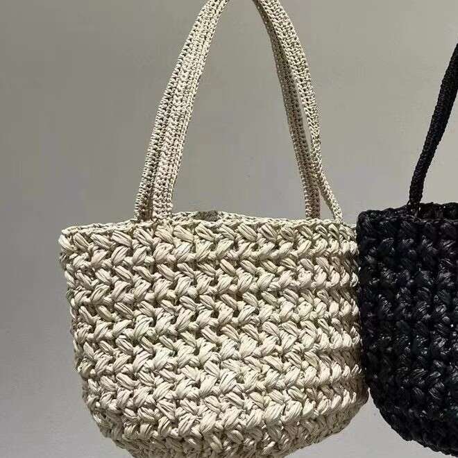Straw Beach Tote Summer New Fashion Trendy Versatile Raffia Handwoven Design Shoulder Tote Bag Trend Crossbody Bag