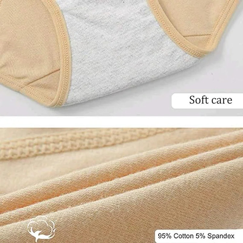 5PCS Menstrual Panties Physiological Pants Teens Breathable Leakproof Brief Postpartum Underwear 250526