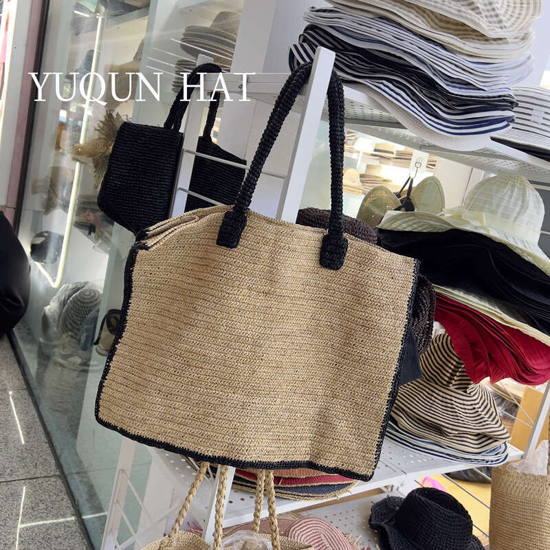 Straw Beach Tote Spring Summer New Korean Style INS Wind Outing Raffia Woven Casual Daily Handbag Versatile Shoulder Bag For Women Crossbody Bag