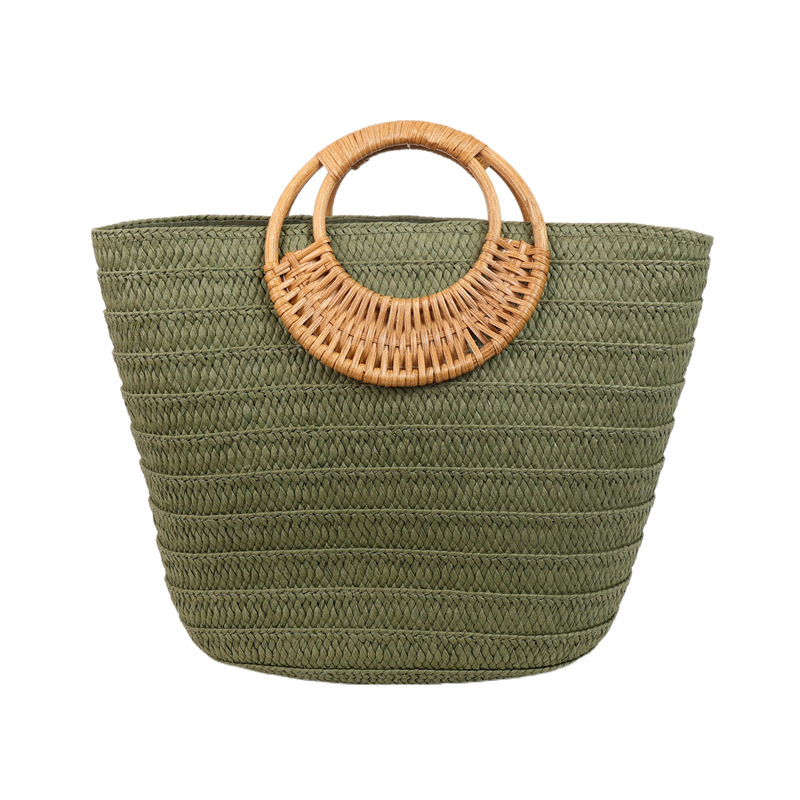 Free Shipping Designers New Tote Bag Fresh Hand Woven Handbag Womens Rattan Woven Crescent Bag Grass Woven Handbag