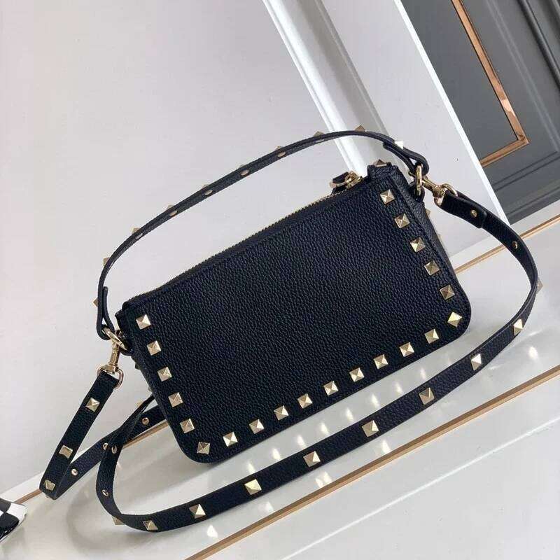 Stud Rivet Designer Black Design Small Crossbody Bag Fashion Leather Shoulder Messenger Women Purses And Handbags