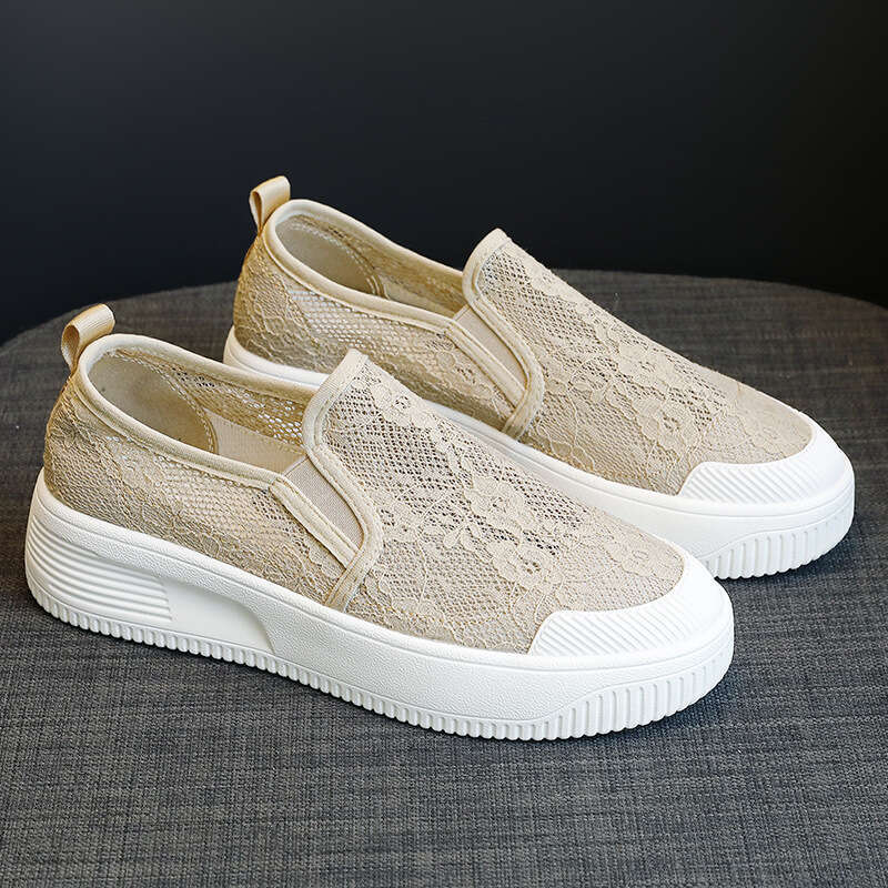 New Plus Size Women's Small Fragrance Style Fisherman Summer Mesh Slip-On Lazy Flat Pregnant Women Shoes