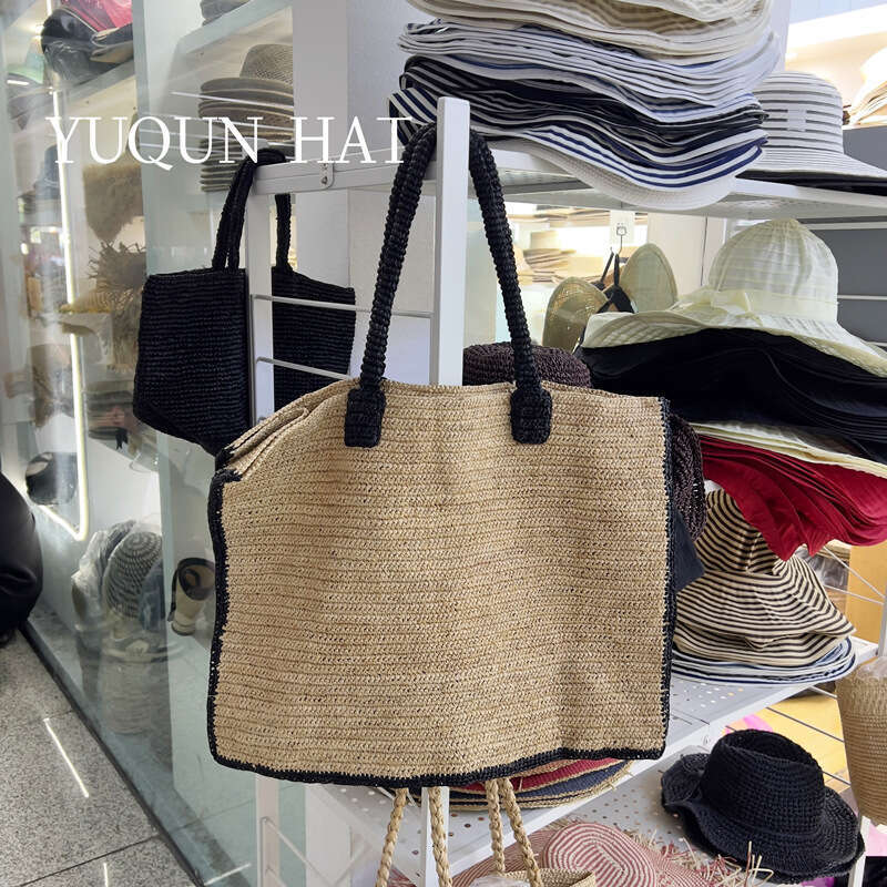 Straw Beach Tote Spring Summer New Korean Style INS Wind Outing Raffia Woven Casual Daily Handbag Versatile Shoulder Bag For Women Crossbody Bag