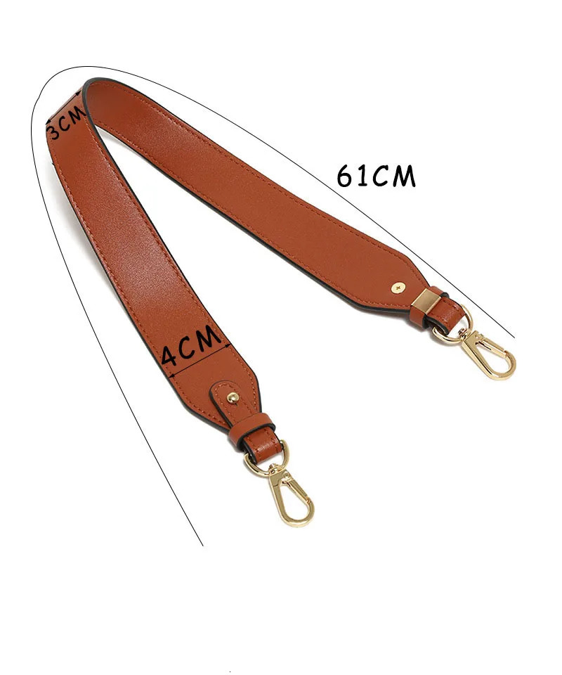61CM PU Leather Bag Strap Accessories For Handbags Shoulder Bag Strap 4CM Wide Handbag Handles Replacement Belt Bag Handle Strap 250530