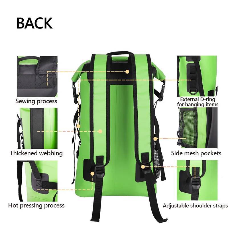 30L Waterproof Dry Backpack Storage Pack Sack Swimming Rafting Kayaking River Trekking Floating Sailing Canoe Boat Bag X498A