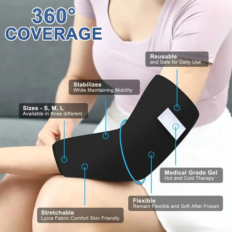 1pc Gel Ice Sleeve Elbow Knee Ankle Pack Hand Wrap Cold PackMultipurpose And Reusable 250530