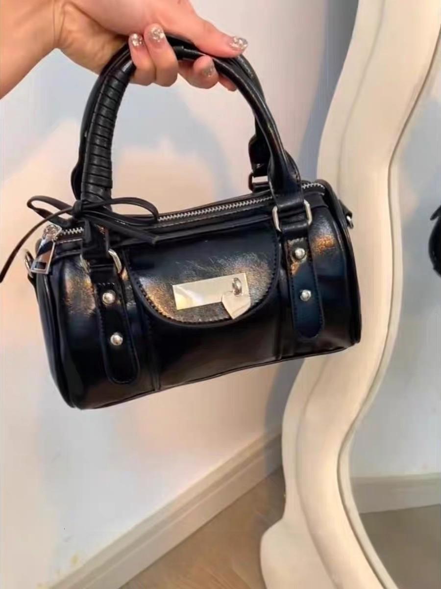 designer New Niche Textured Bowling Bag Sweet Cool Bowknot Handheld Crossbody Bag