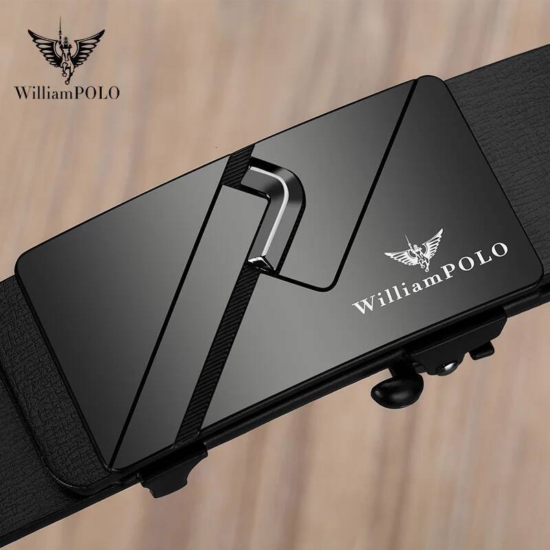 Men's casual minimalist toothless belt, automatic buckle, fashionable belt
