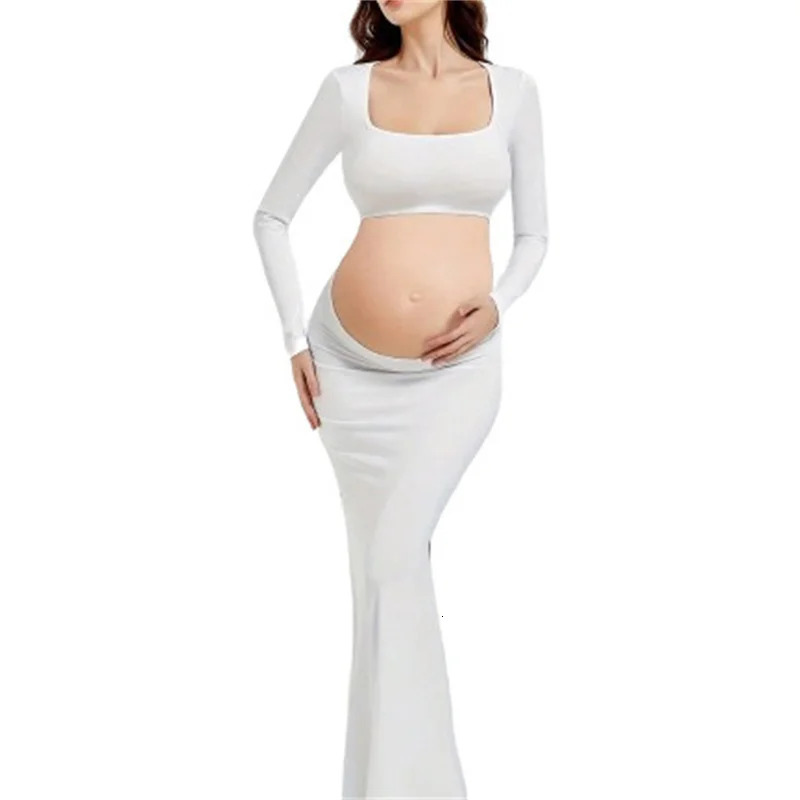 Maternity Dresses Poshoot Clothing Stretch Sexy Dress Pregnant Womens Pography Props Fishtail Skirt Floor Length Skirt 250530