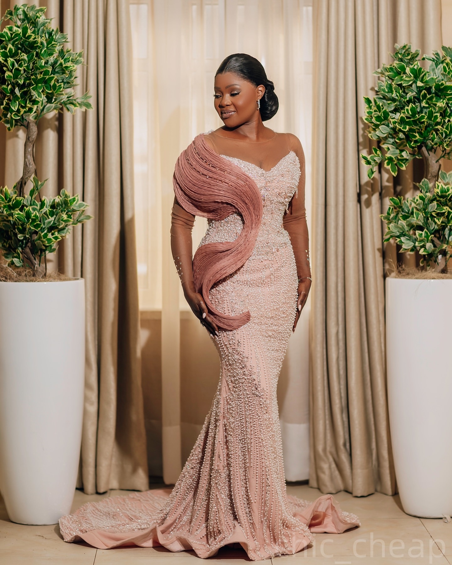 Mermaid Champagne Prom Dresses 2025 Stylish Crystals Sequined Evening Formal Party Second Birthday Engagement Gowns Plus Size Dress For Special Occasi