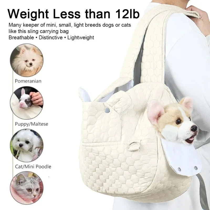 Pet Cat Backpack for Dog Portable Chest Bag Dog Carrier for Small Dogs Pet Transport Cat Bag with Adjustable Chest Straps 250526