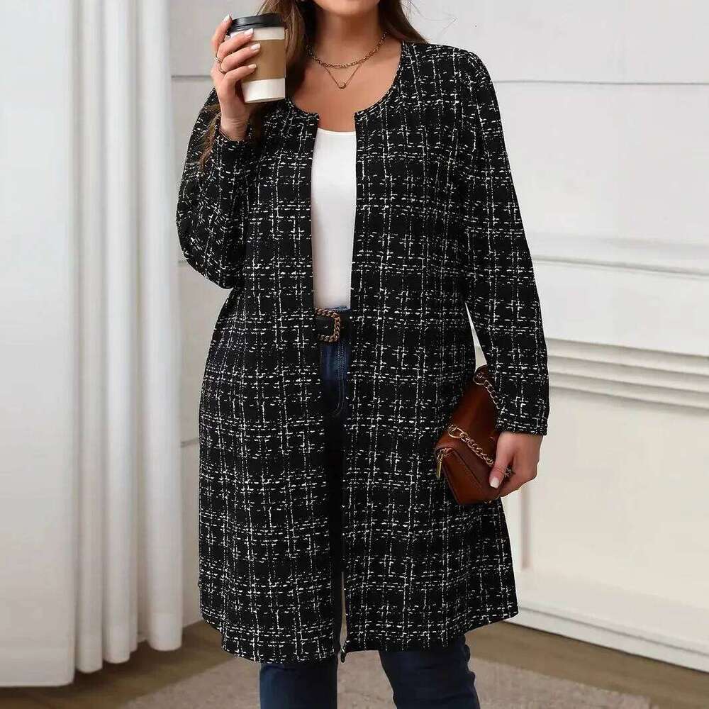 Plus Fashionable plus Size Outerwear Elegant Little Fragrance Style Coat for Plump Women New Arrival Autumn Winter Seaso... High quality, fashionable,