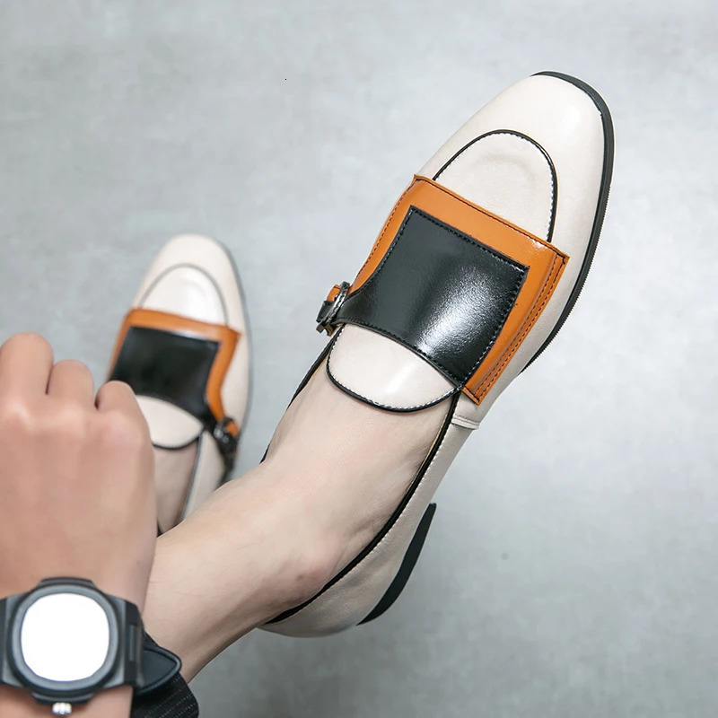 Men Fashionable Formal Shoes in Beige Lightweight and Comfortable Versatile Lefu Shoes Business and Social Shoes Men Shoes 250526