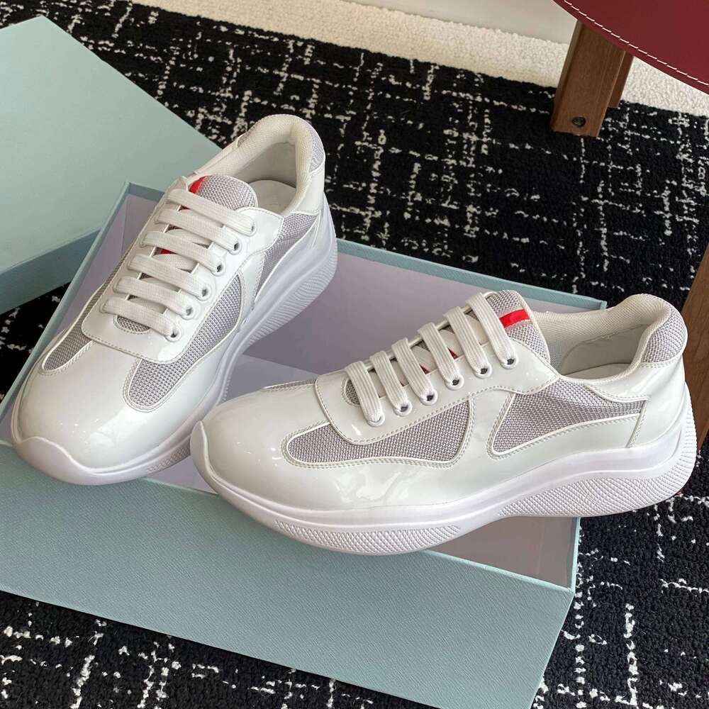 2025 Newest Spring Top Version Casual Tennis For Man And Woman Patent Leather Round-Toe Lace-Up Sneakers Lovers Shoes