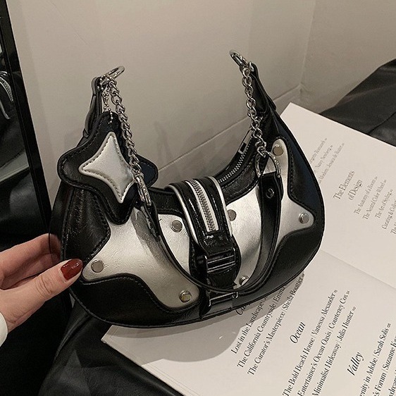 designer Trendy Cool Design Bag for Women 2025 Summer New Birthday Gift Niche High-end Underarm Shoulder Bag Crescent Bag