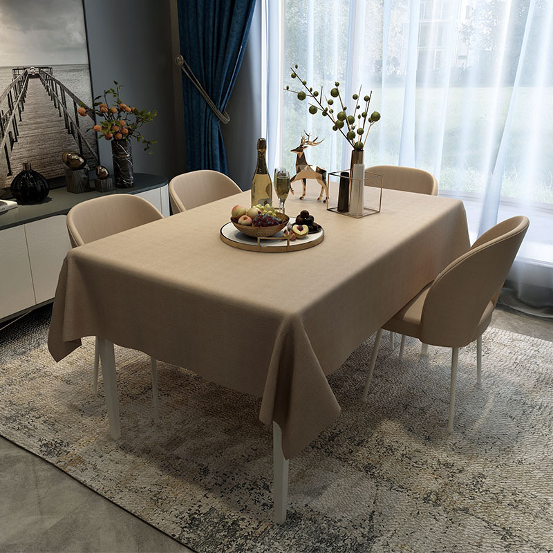 T0498 wash-free waterproof and oil-proof PVC tablecloth net red ins home simple solid color table cloth coffee table desk tablecloth wholesale