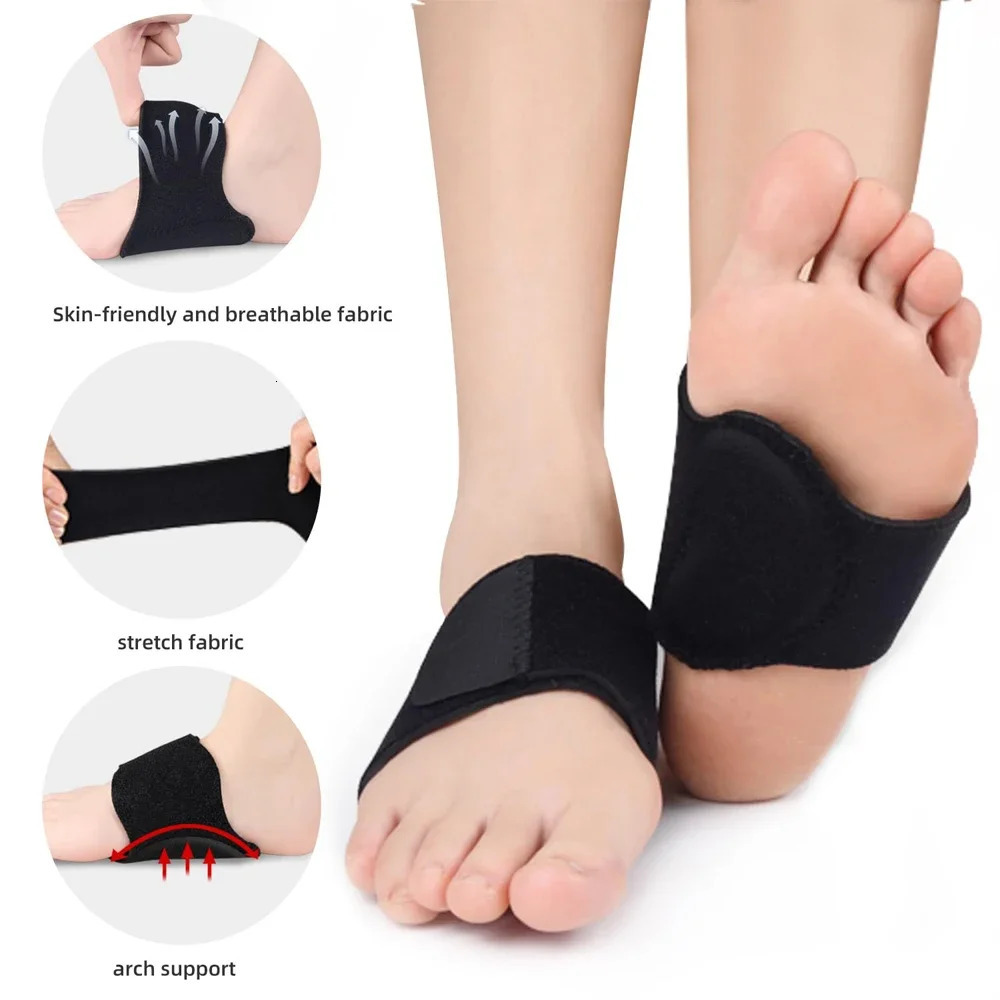 1 Pair Arch Support Adjustable Ortics Compression Braces Bands Gel Pads for Flat Feet High Fallen Arches 250530