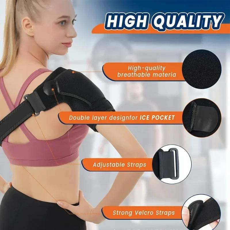 Adjustable Breathable Shoulder Support Brace Pad Sports Care Single Back Belt Band Strap Wrap Men Women Protective 250530