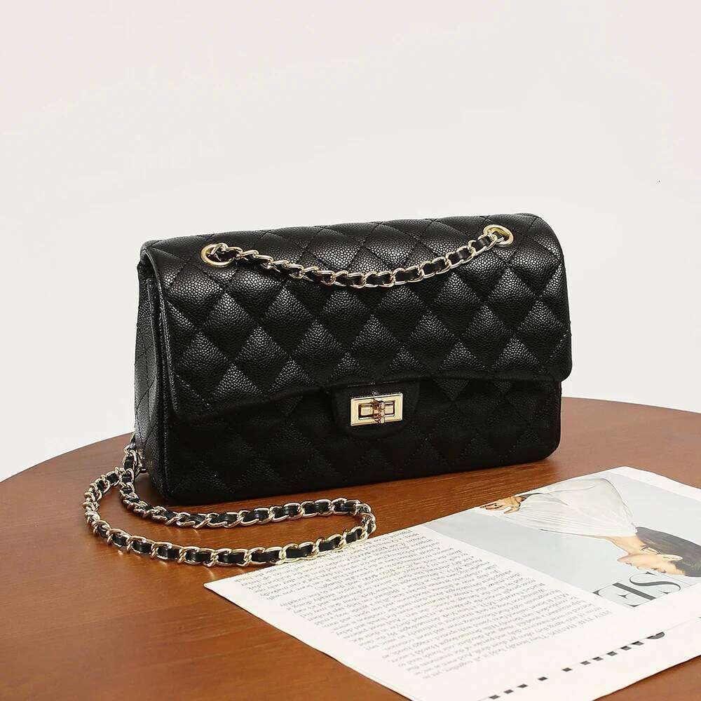 Rhombus Shoulder Armpit Bags for Women PU Leather Fashion Flap Bag Female Large Capacity Metal Chain Casual Crossobdy Clutch