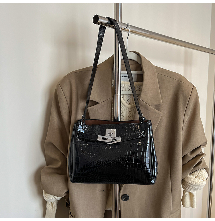 Top quality Brand High Quality New Style 2025 New Fashion Crocodile Pattern Commuter Small Bag Women Bag Single Shoulder Crossbody New Free Delivery D