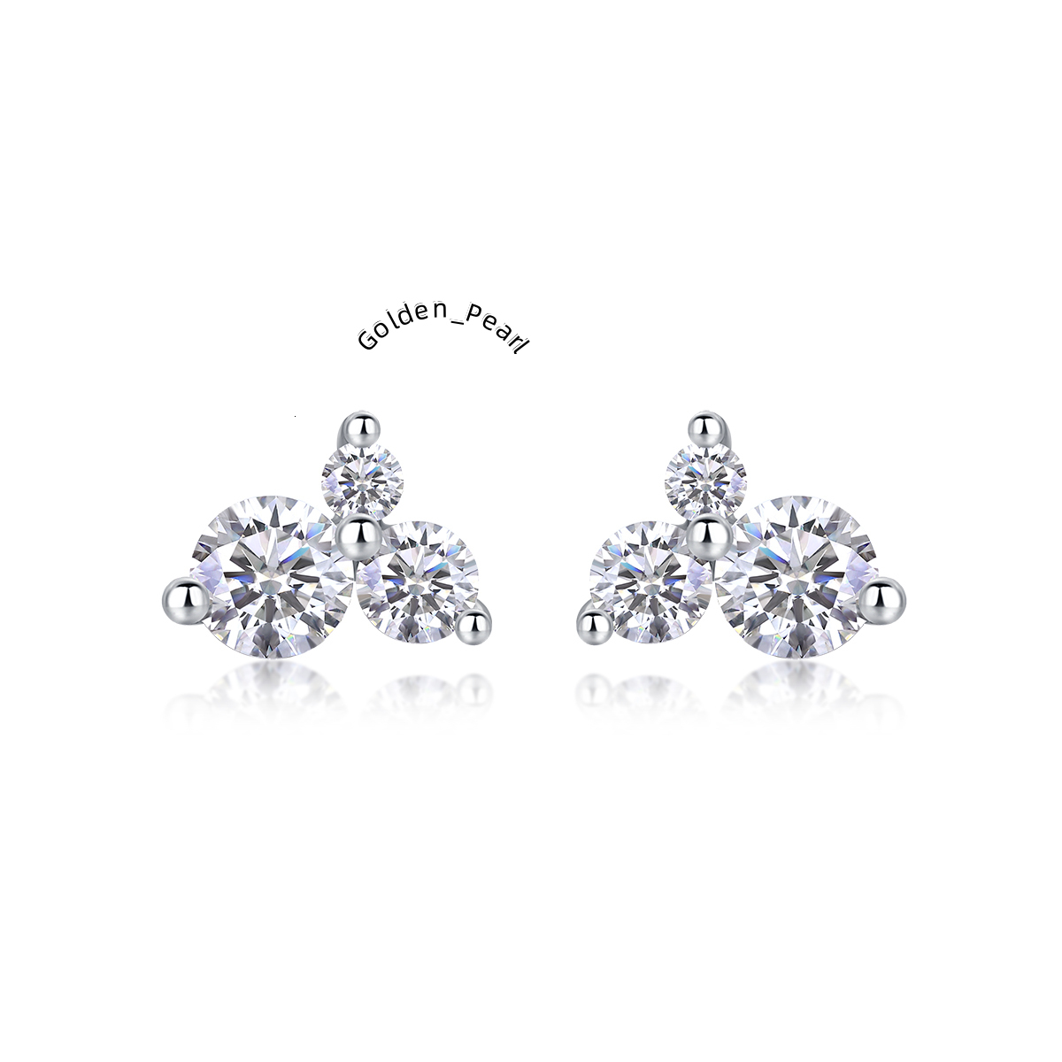 Push Back Classic Moissanite Stud Earrings White Gold 925 Sterling Silver VVS Mossanite Diamond Men Women E23091317202