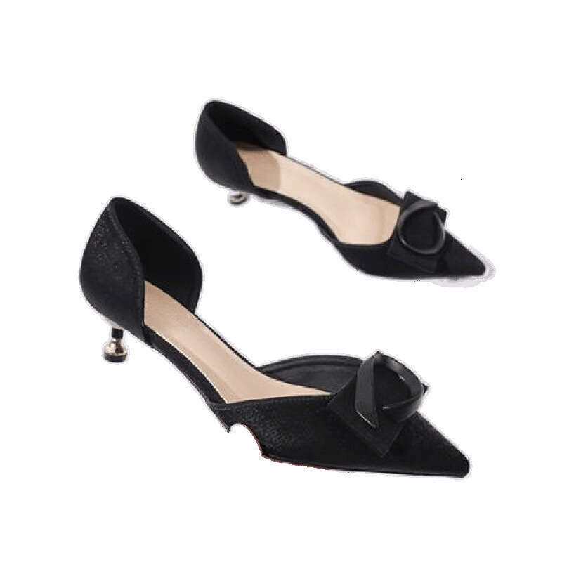 Fresh Style High Heels 2021 New Korean Version Versatile Single for Women Summer Low Heel Fashion Large Size Women's Shoes 41 to 43