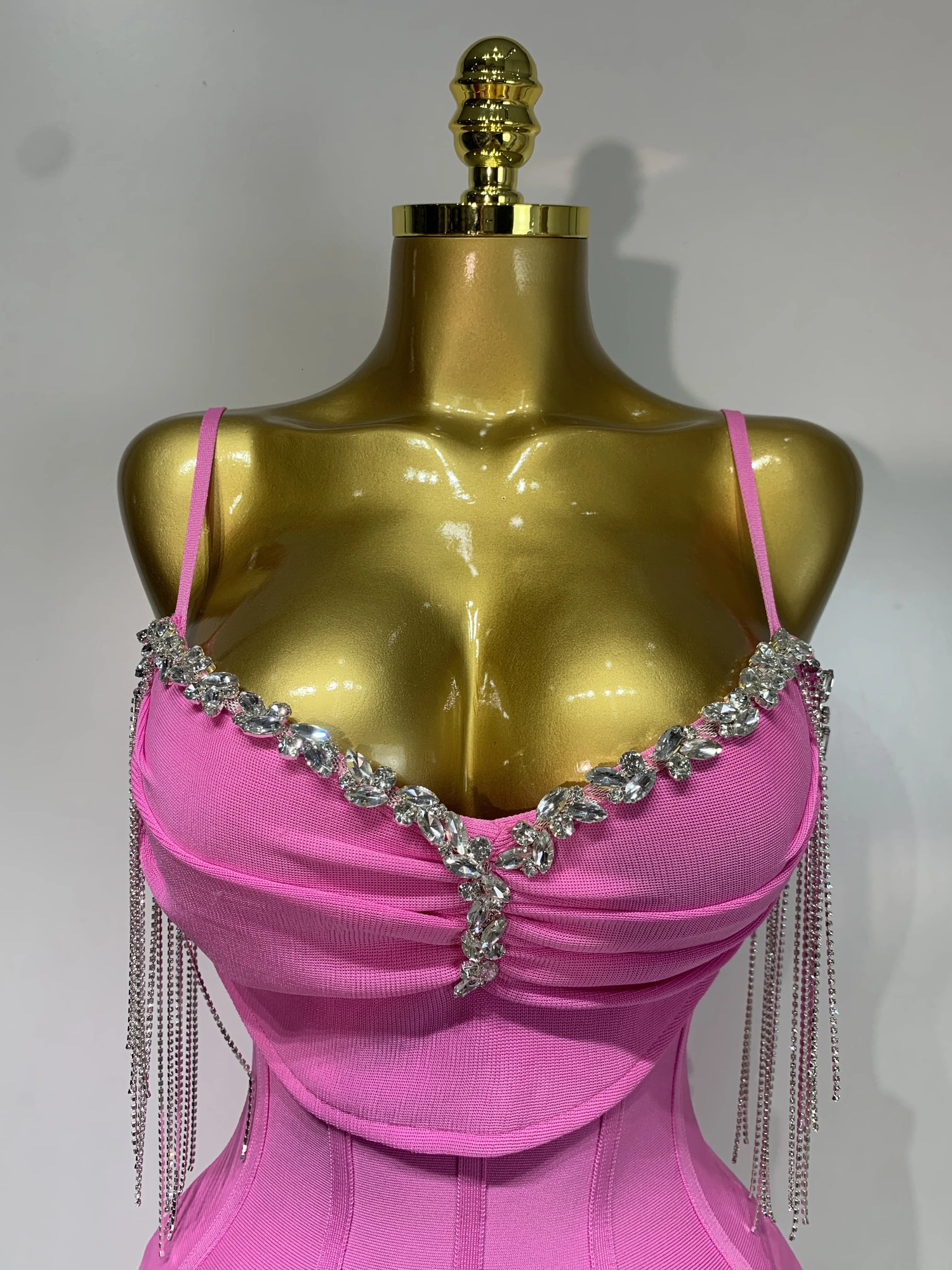 Sexy Backless Spaghetti Strap Bodycon Sleeveless Bandage Dress Elegant Prom Gown Club Evening Party Birthday Dresses 250521