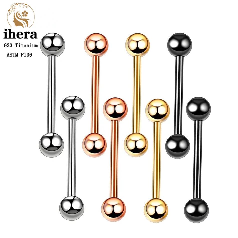 5/10PCS G23 Piercing Long Industrial Barbell Ring Tongue Nipple Bar 14G 16G Internal Thread Ear Cartilage Body Jewelry 250526