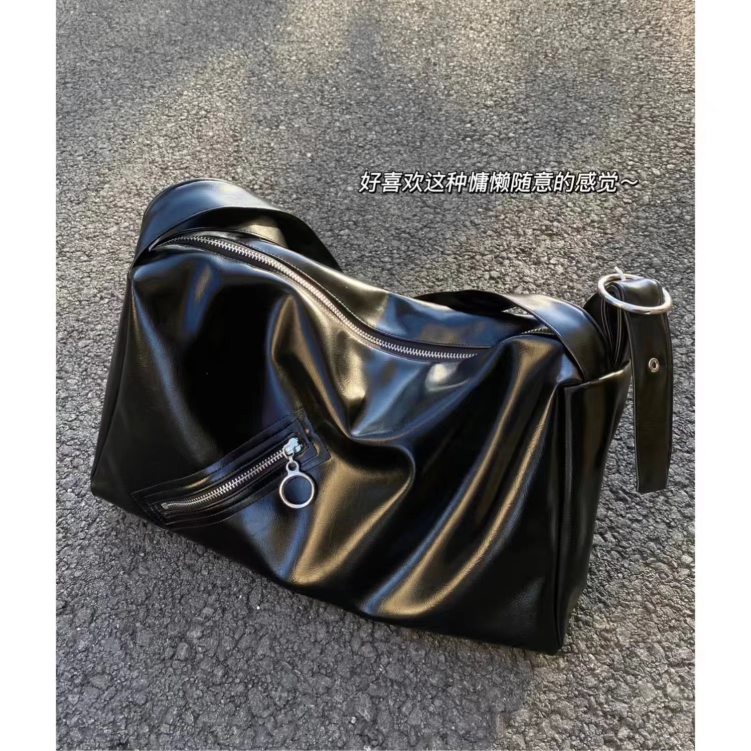 designer Large Capacity 2025 New Style Trendy Soft Leather Bag High-end Tote Bag Motorcycle Bag Crossbody Bag Casual Women's Bag