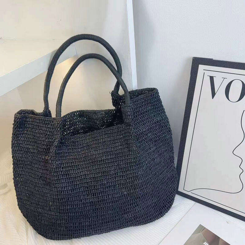 Straw Beach Tote Summer Handmade Simple Versatile Handbag Fashion Vacation Beach Women S Travel Casual Woven Bag Crossbody Bag