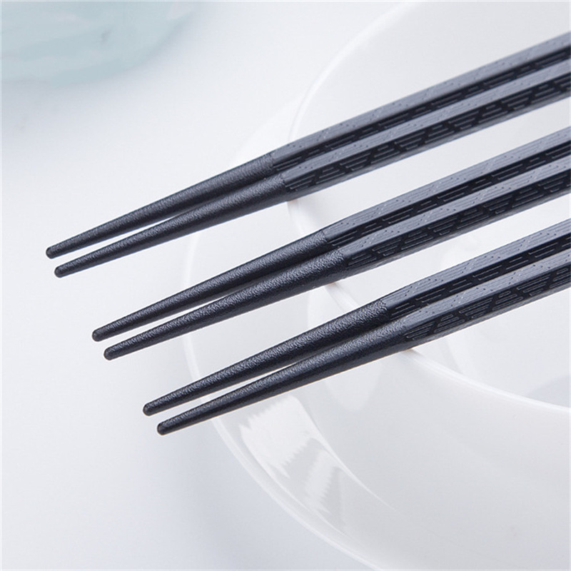 Black Alloy Sushi Japanese Chopstick Restaurant Chopstick Chinese Food