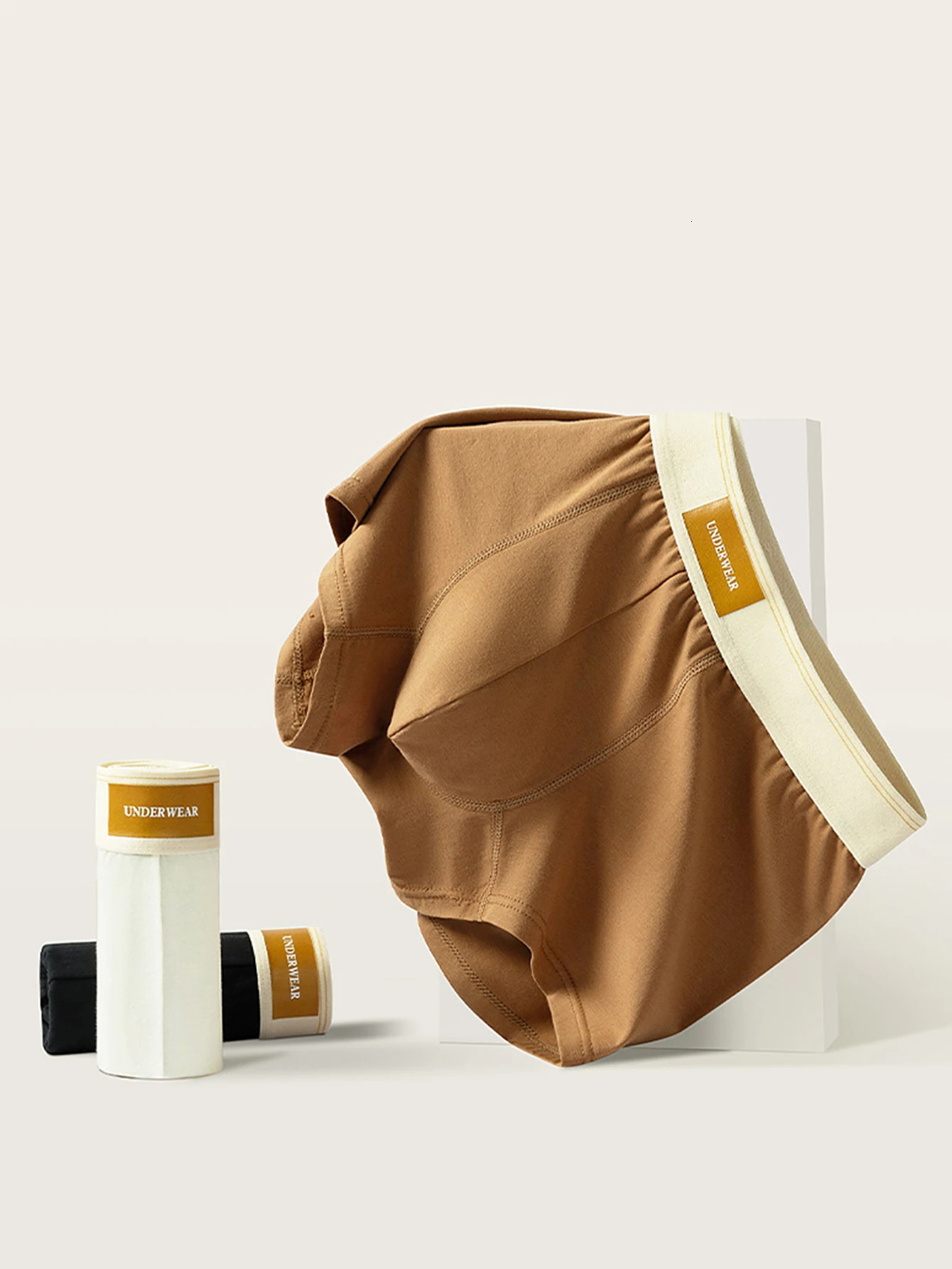 Mens underpants 3 pairs of personalized fashion solid color boxer shorts comfortable soft and non-marking s boxer shorts 250530