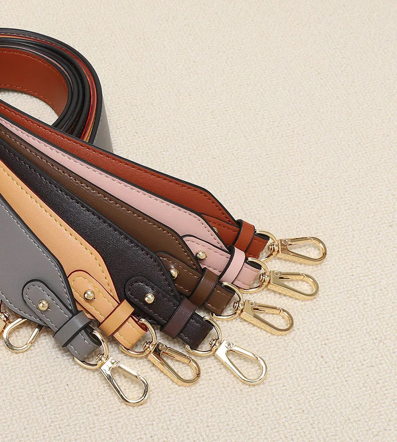 61CM PU Leather Bag Strap Accessories For Handbags Shoulder Bag Strap 4CM Wide Handbag Handles Replacement Belt Bag Handle Strap 250530