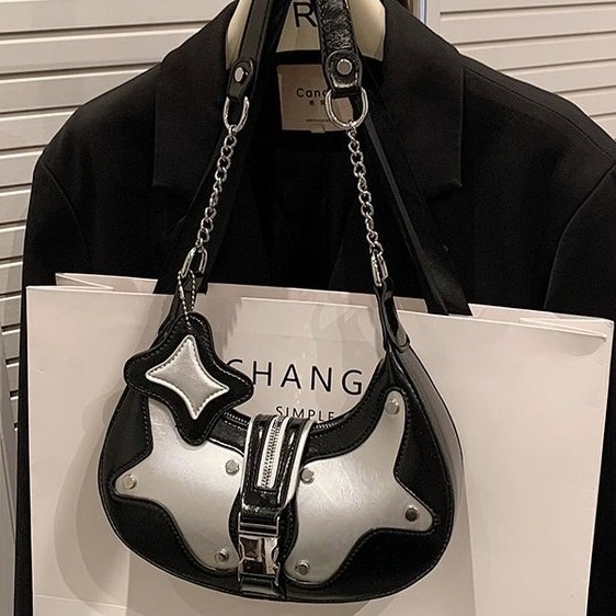 designer Trendy Cool Design Bag for Women 2025 Summer New Birthday Gift Niche High-end Underarm Shoulder Bag Crescent Bag