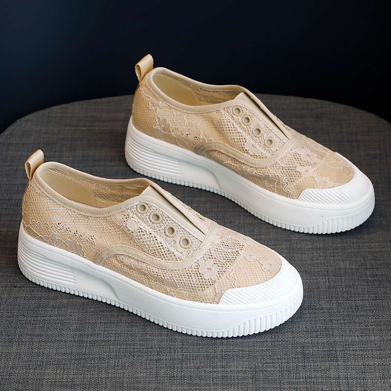 New Plus Size Women's Small Fragrance Style Fisherman Summer Mesh Slip-On Lazy Flat Pregnant Women Shoes