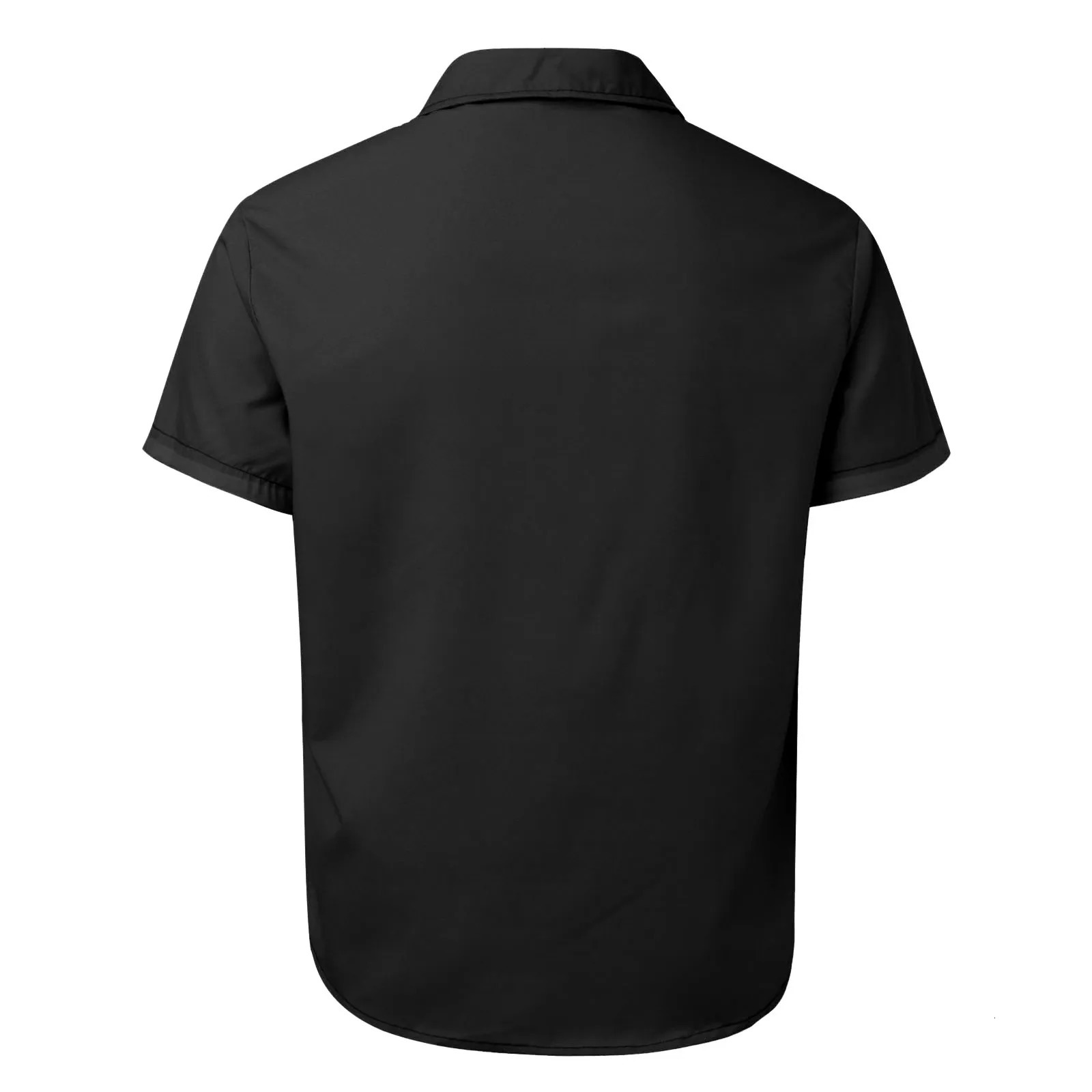 Short Sleeve Mens Guayabera Cuban Shirt Top Button Up Beach Linen Shirt Top Pocket Casual Caribbean Shirt Summer Mexican Blouse 250530