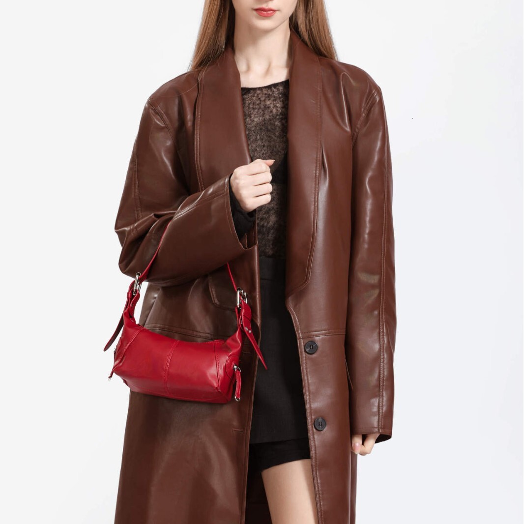 designer New Women's Bag Cool Girl Niche Design Fashion Leather Zipper Shoulder Handbag Underarm Retro Small Bag for Women