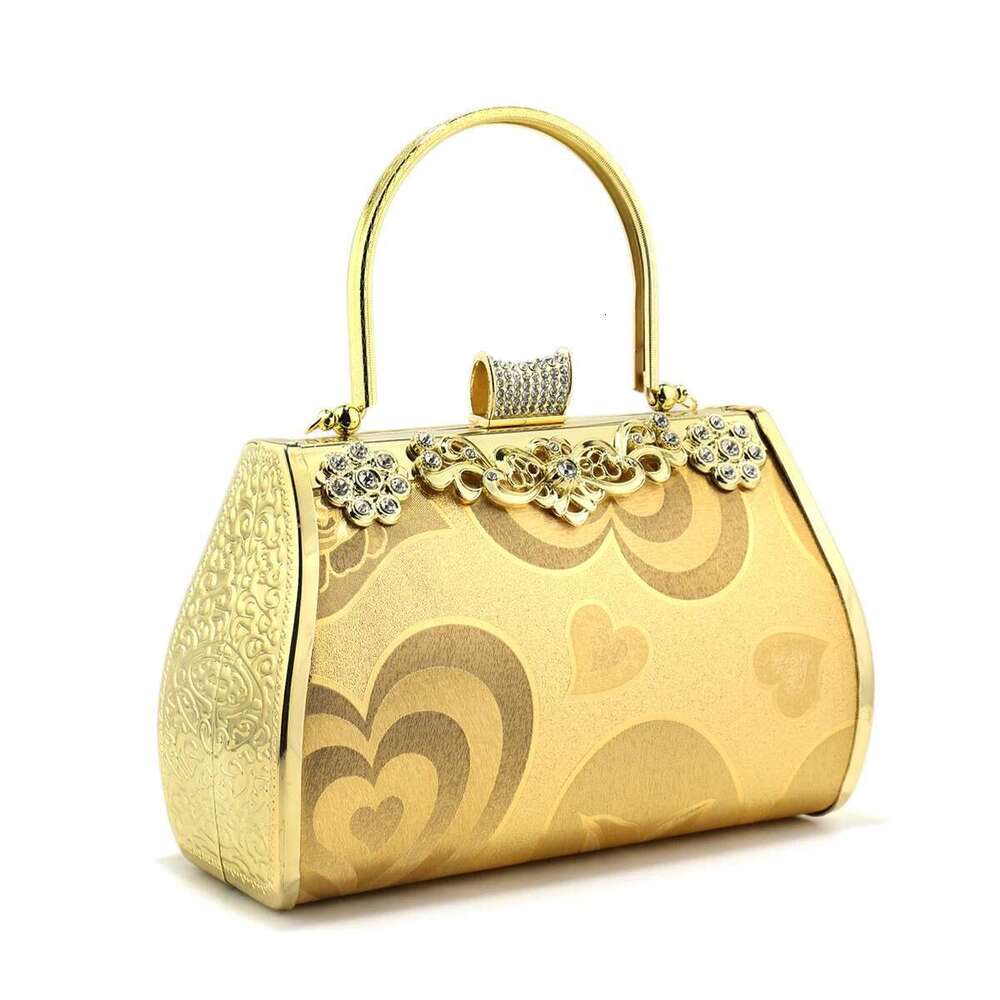 Elegant Sequined Women Evening Bags Flap Fashion Chain Shoulder Clutch Metal Golde Color Handbags