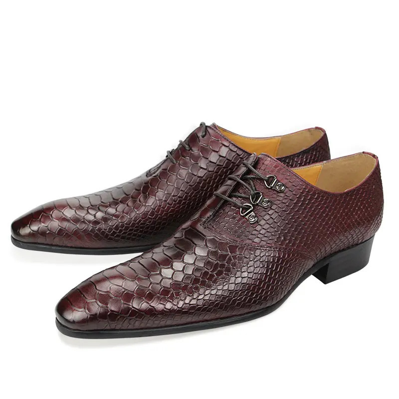 Genuine Leather Shoes for Mens Fashion Handmade Printing Wedding Evening Dress High Quality Oxfords Gift 250526